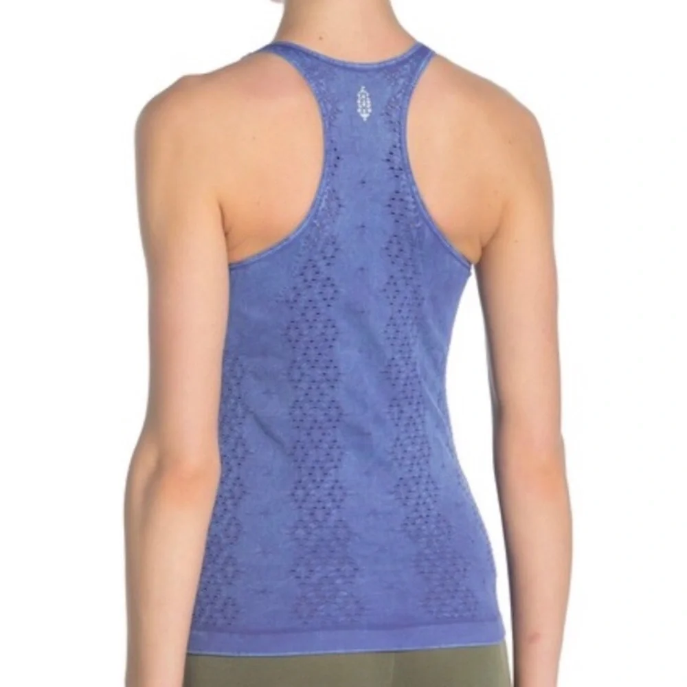 Free People Perforated Seamless Racerback Top M/L - Picture 4 of 11